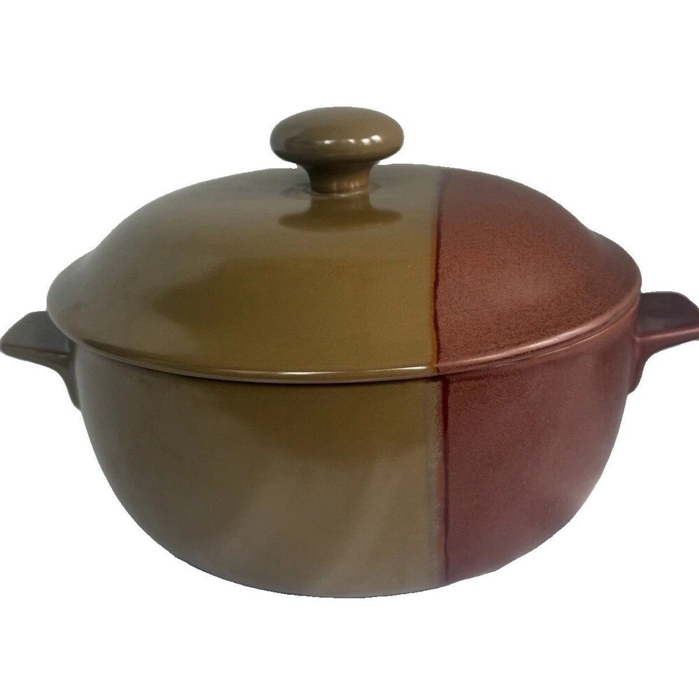 Sango Gold Dust Sienna 5039 2.5 Qt Round Covered Casserole with Lid Discontinued